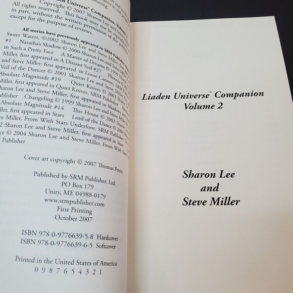 Liaden Universe® Companion Volume Two by Sharon Lee Steve Miller 2007 Paperback - Picture 3 of 12